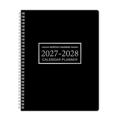 2027-2028 Monthly Planner, Jan 2027-Dec 2028, A4 2027 - Dec Black