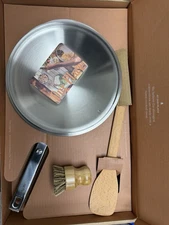 Our Place Titanium Always Pan Pro Chrome  2.9QT / 2.7 L  Bristle Brush