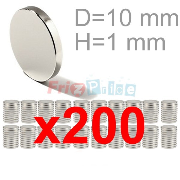 Kit 10 Imã Neodímio Disco Magnético N35 8 X 1,5 Mm Super Forte Potente Redondo All Tech - Foto 3