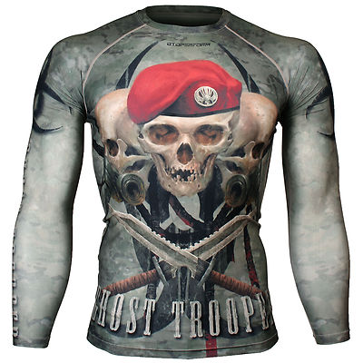 BTOPERFORM [FX-129] Under Skin Tight Compression Base Layer MMA Rash Guard Gym