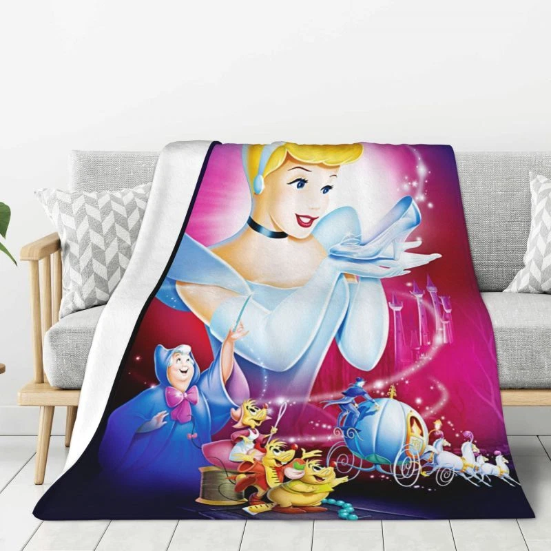 Disney Mickey Halloween Flannel Blanket Kawaii Spooky Cute Lightweight Throw