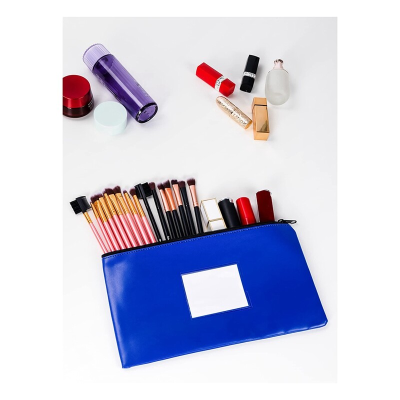 10Pack Bank Deposit Money Bags with Zipper, Leather Bags Wallet