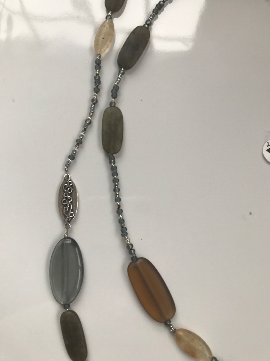 Collier Silpada N2225 En Argent Sterling Et Laiton Avec Labradorite - Longueur 60 Pouces - Neuf Avec étiquettes