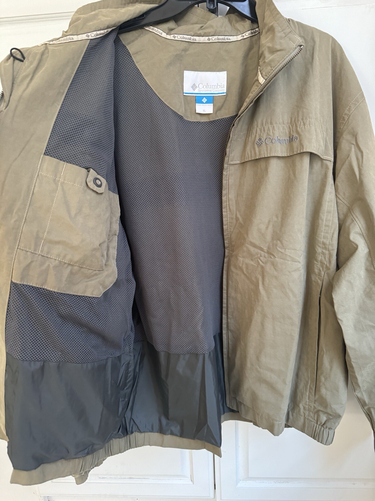 Columbia jacket Army Green Softshell Collared Full Zip Lined Jacket men's XL thumbnail 2