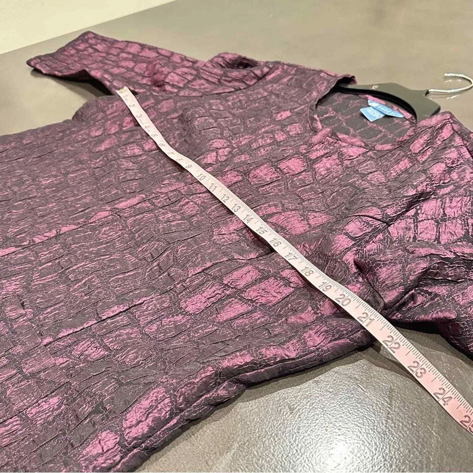 Chaqueta Blazer Vintage KORET Púrpura Texturizada Frente Abierto, Talla Grande Foto 4 de 4