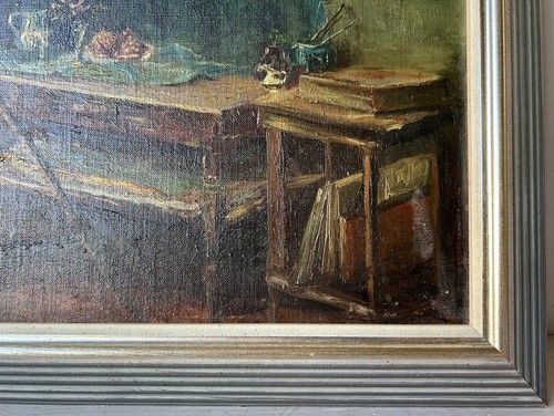 Ölbild Impressionist Kiel Malerin Elisabeth Krüger Im Atelier mit Fensterblick - Bild 8 von 10