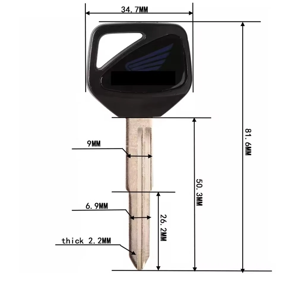 Honda Schlüssel mit Chip und Set Transponder (Wegfahrsperre HISS H.I.S.S.) Key - Bild 2 von 2