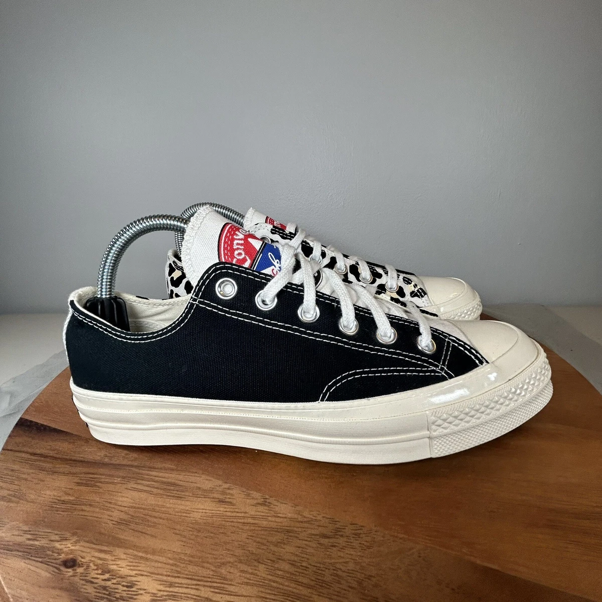 Converse Chuck 70 Ox Low Top Logo Play Black Cheetah Men s 7