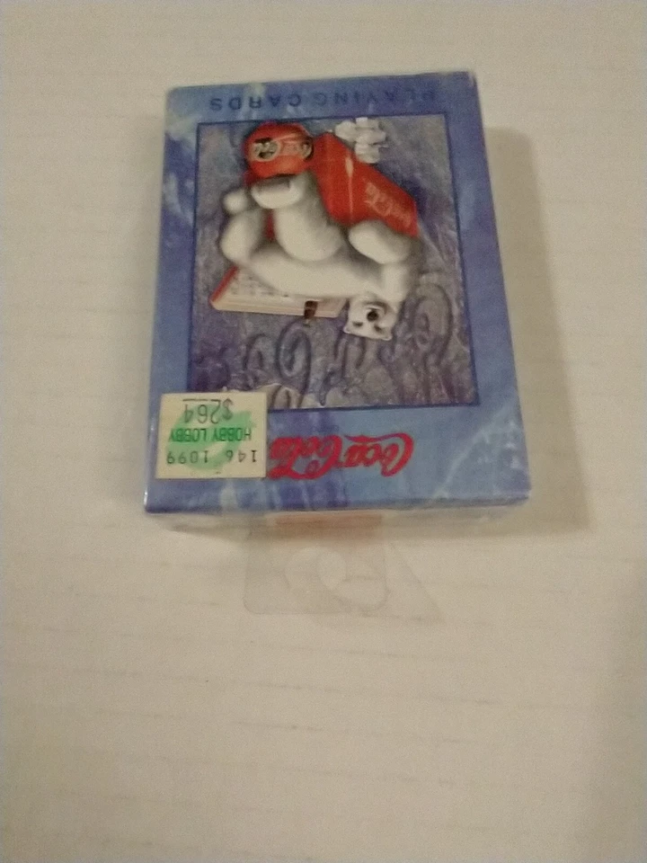 Vintage Brand New Playing Cards 1998 Coca-Cola Lounging Polar Bear Drinking - Image 2 of 4