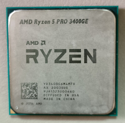 AMD Ryzen R5 3400GE 4-core 8-thread 4MB 35W 3.30-4.00GHz AM4 CPU processor