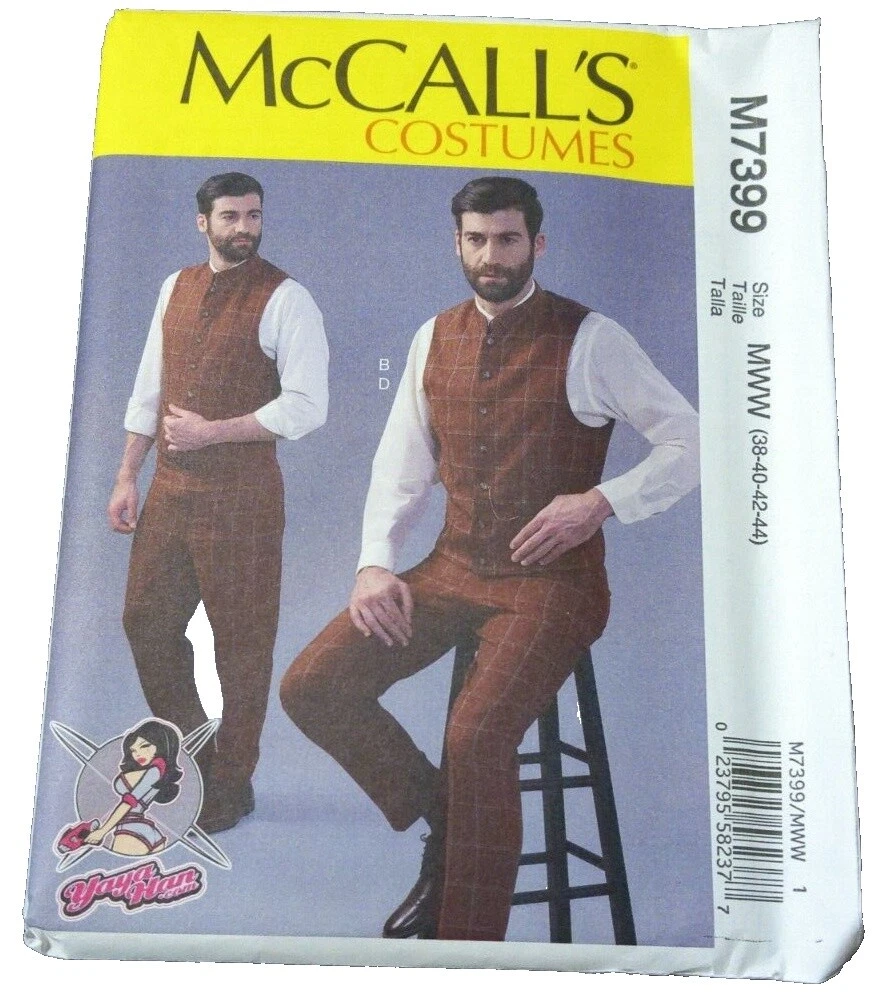 Hombres Pantalones de talla grande Patrones de Costura