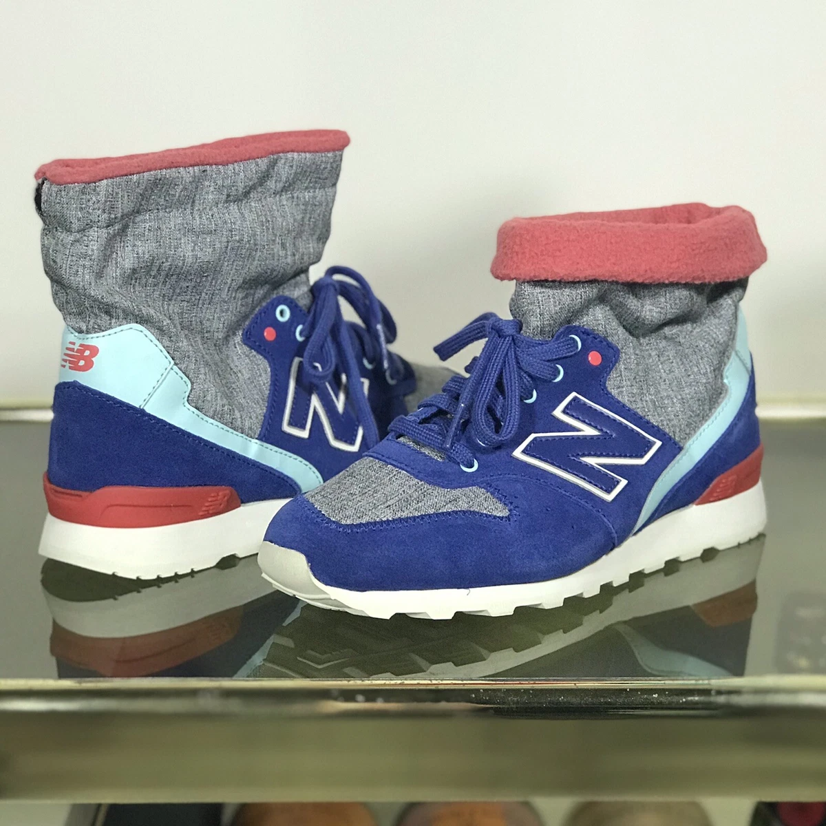 New Balance 996 Running Sneaker Boot Blue Grey WH996BXB Womens Sz 6 NWOB New