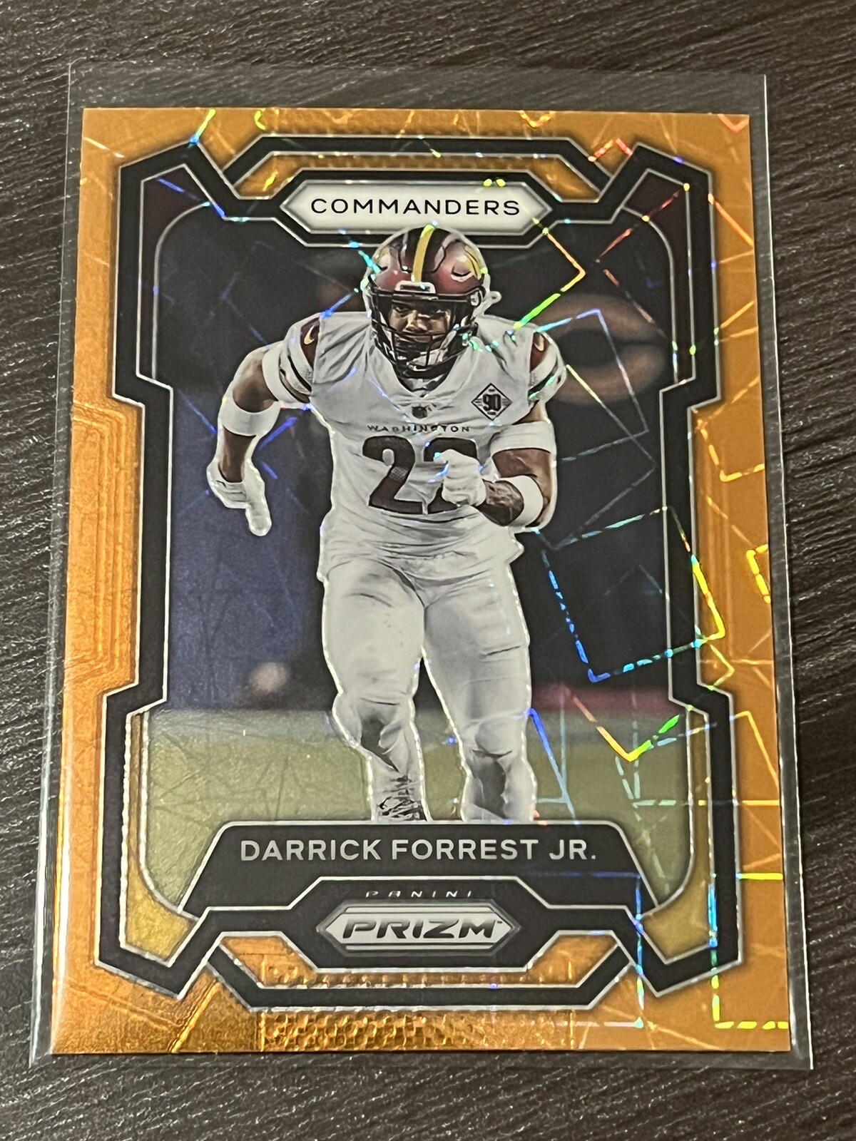 2023 Panini Prizm Darrick Forrest Jr. Orange Lazer Prizm Washington Commanders