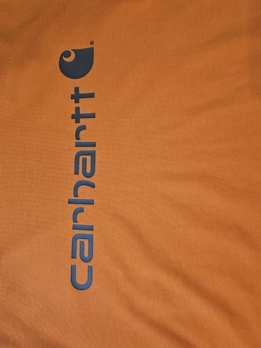 Carhartt Kids T-shirt XL Orange Green Logo Durable Outdoor Built For Play Tee - Picture 4 of 6