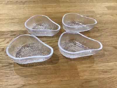 4 Vintage RAVENHEAD Avocado Birnenform Glasschalen 12 cm x 9 cm max