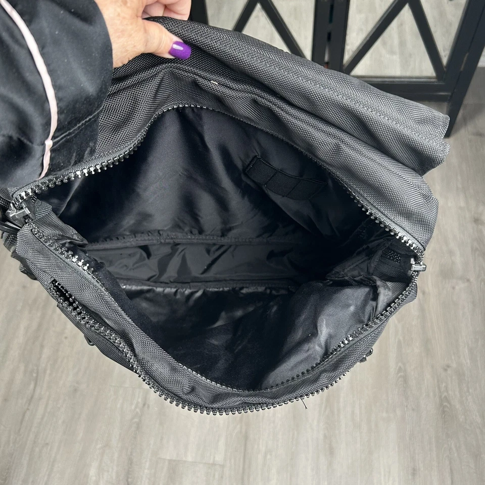 Marsee Black Motorcycle Expandable Crossbody Bag Excellent Condition - Image 3 of 4