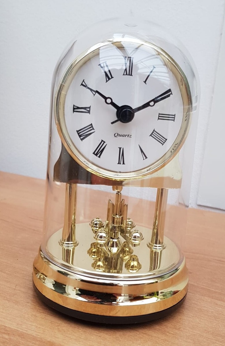 Petite Horloge De Table Pour Golfeur - En Laiton - Style Bureau Vintage - Occasion