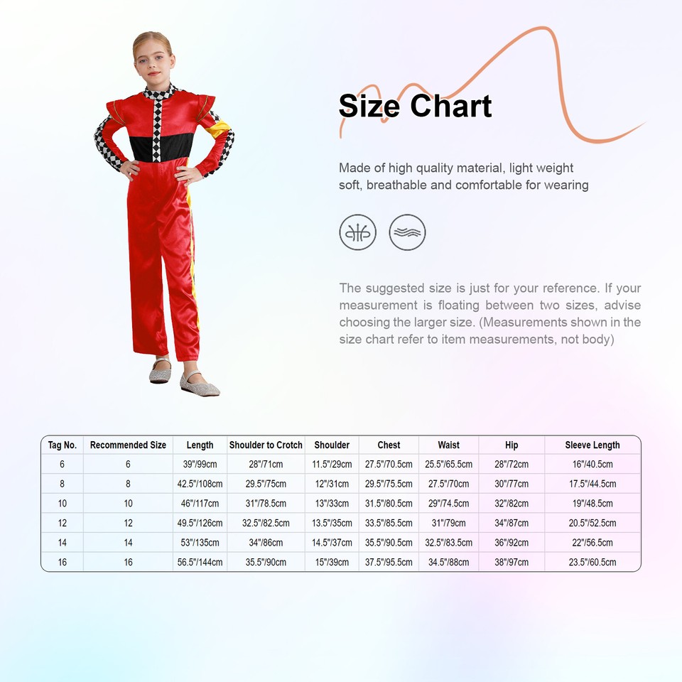 Kids Girls Circus Leotard Racer Biketard Halloween Fancy Dress Ups Cosplay eBay