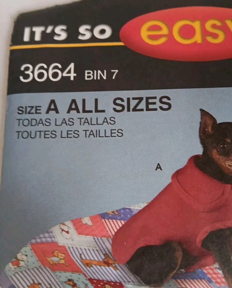 Dog Sewing Patterns Seasonal Costumes Coat Pet Bed Various Sizes See Photos - Image 4 of 4