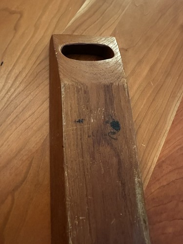 Cuenco de pan artesanal con mango MCM para canoa baguette de madera de teca de colección - Imagen 7 de 19