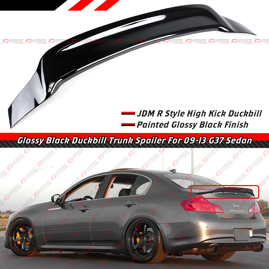 FOR 09-13 INFINITI G37 SEDAN R STYLE GLOSS BLACK HIGHKICK FOR 09-13 INFINITI G37 SEDAN R STYLE GLOSS BLACK HIGHKICK