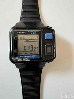 Vintage 1987 Casio Jp-100w Digital PULSECHECK Watch Made in Vintage 1987 Casio Jp-100w Digital PULSECHECK Watch Made in