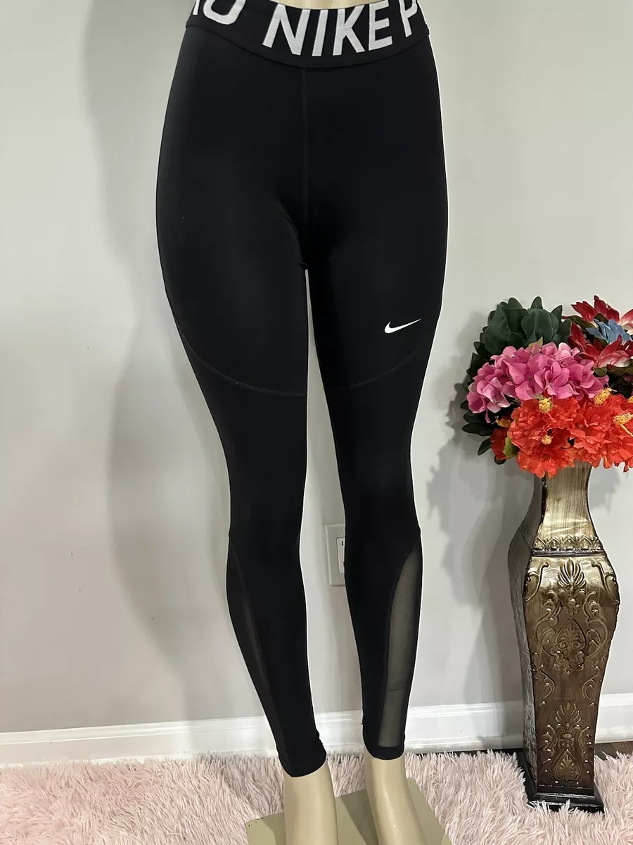 Nike Pro Leggings Size Xs Women Black High waisted Full Length