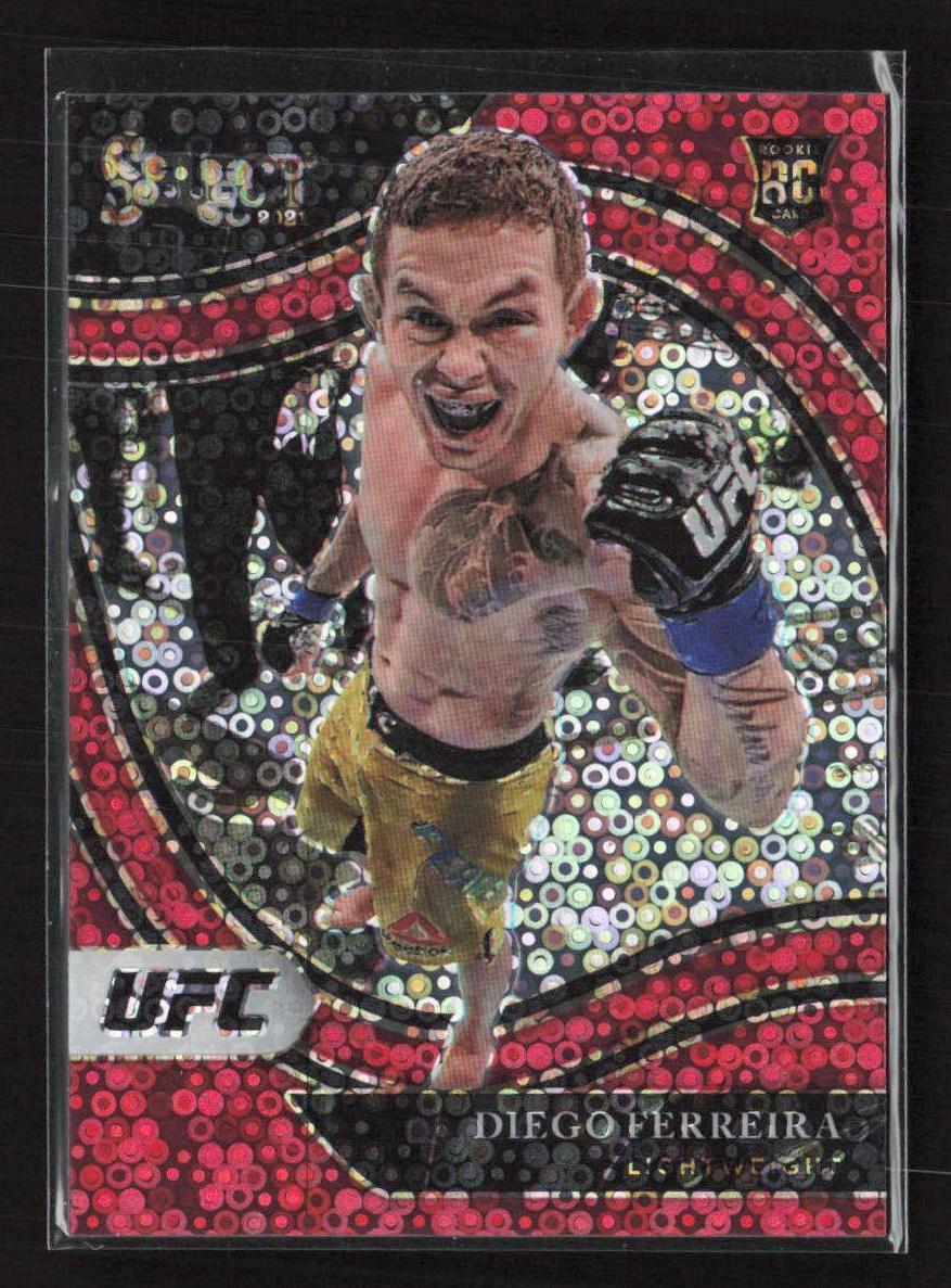 2021 Panini Select UFC #289 Diego Ferreira Red Disco Prizms #/199 (X)