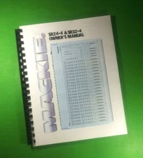Owners Manual for Mackie SR24-4 & SR32-4 Mixer 68 Pages W/Clear Covers!