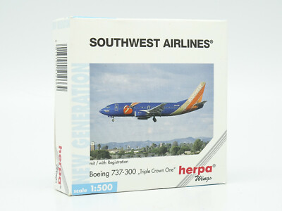 Herpa Avion Airlines 1/500 Boeing 737-300 Triple Crown One Southwest