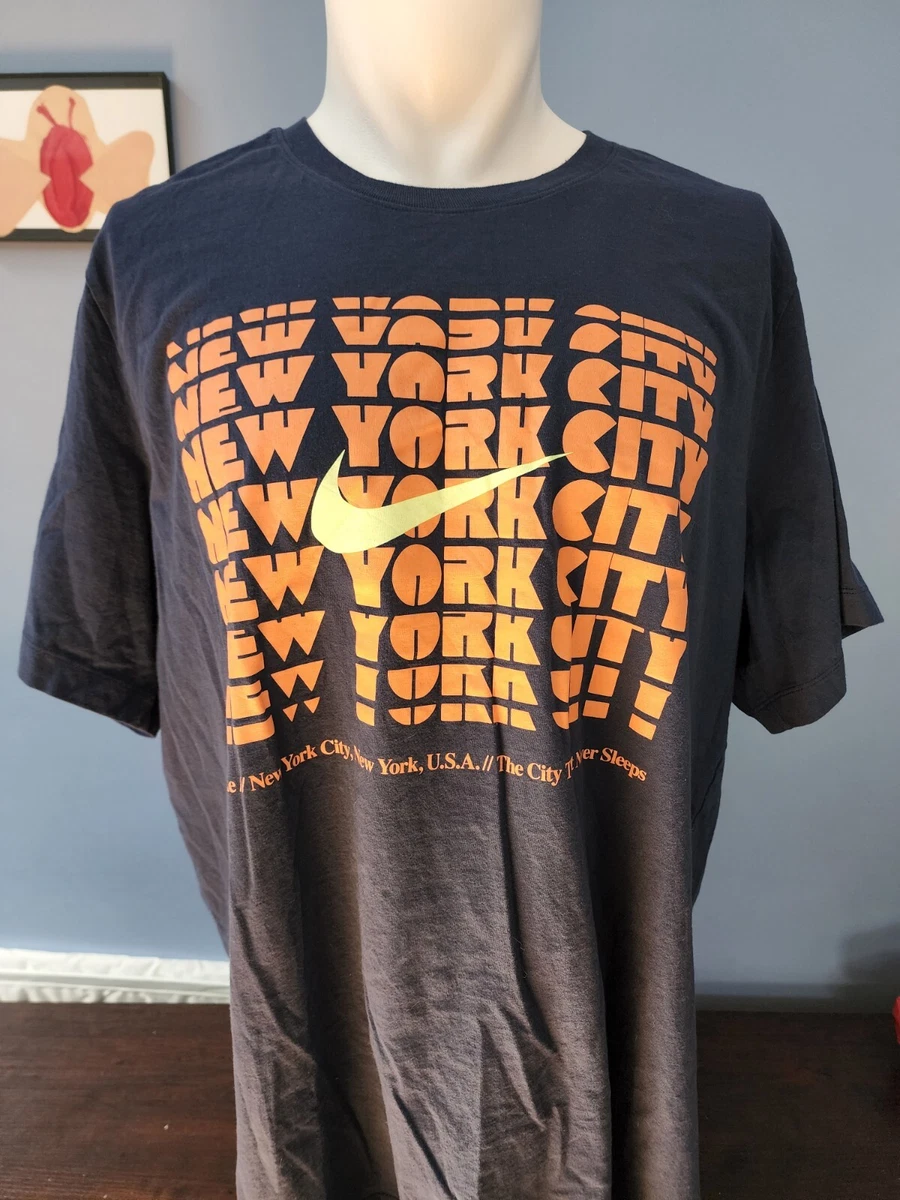 Vintage Men&#039;s Nike XXL T-shirt New York USA City That Never Sleeps Rare | eBay