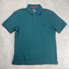 Tommy Bahama Supima Polo Shirt Mens M/M Teal Preowned