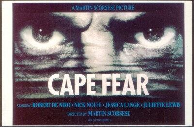 Modern FILM POSTER Postcard: CAPE FEAR (Robert De Niro, Nick Nolte)