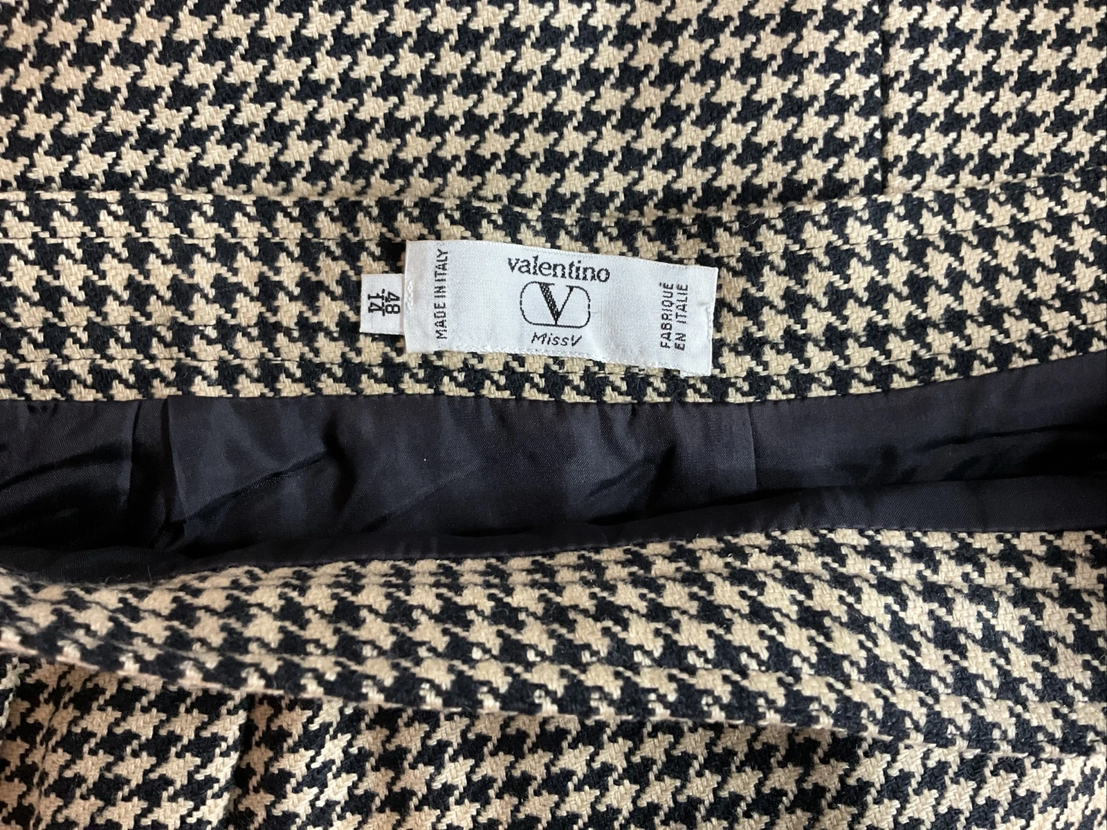 Valentino Miss V Gonna Donna Abito Nero Marrone Made In Italy **LEGGERE**