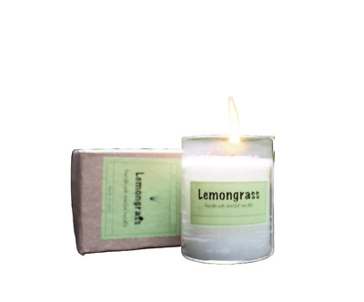 Lemongrass Scented Candle Long-Lasting Fresh Fragrance Beautiful Sweet Aroma