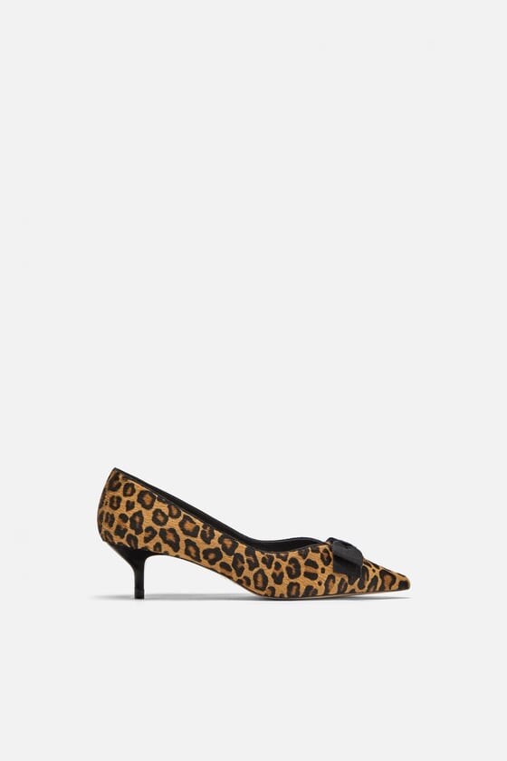 Zara AW18 Leopard Print Leather Shoes Size 6 EU 36 Ref 2268/301