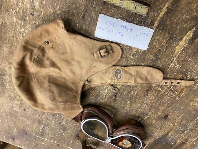 BAA COSTUME MFG.”Riding Cap ④ Vtg WW2 WW11 Flying Goggles Beck riding Cap Ace Harley Indian