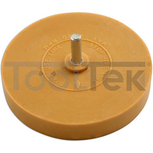 2 Dischi In Gomma 100mm Per Rimuovere Adesivi E Colla - Con Raschietto Per Auto E Superfici - Foto 7