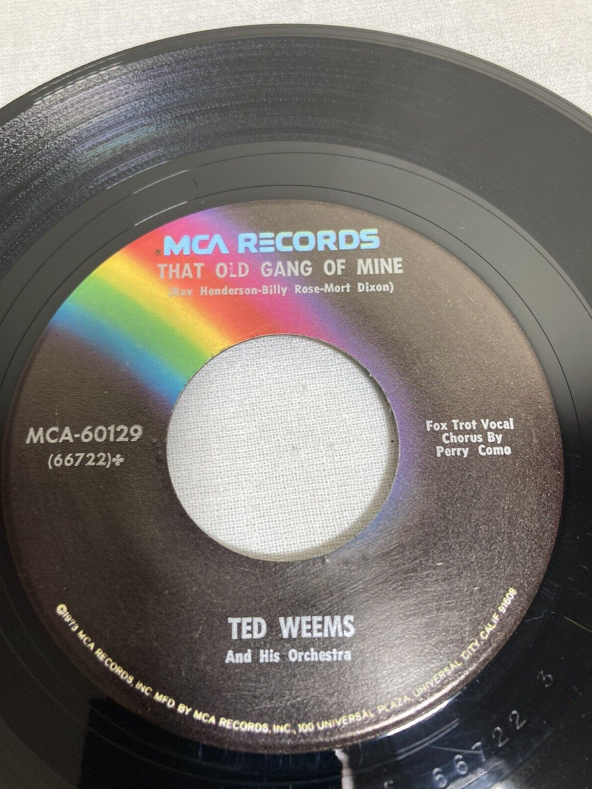 Ted Weems - That Old Gang Of Mine/I Wonder Who's Kissing... - 45 Vinyl 7" Single
