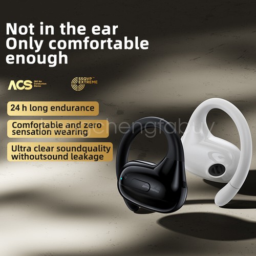 Bluetooth 5.3 Wireless Earpiece Headphones Earbuds Handsfree Headset Open Ear - Zdjęcie 16 z 27