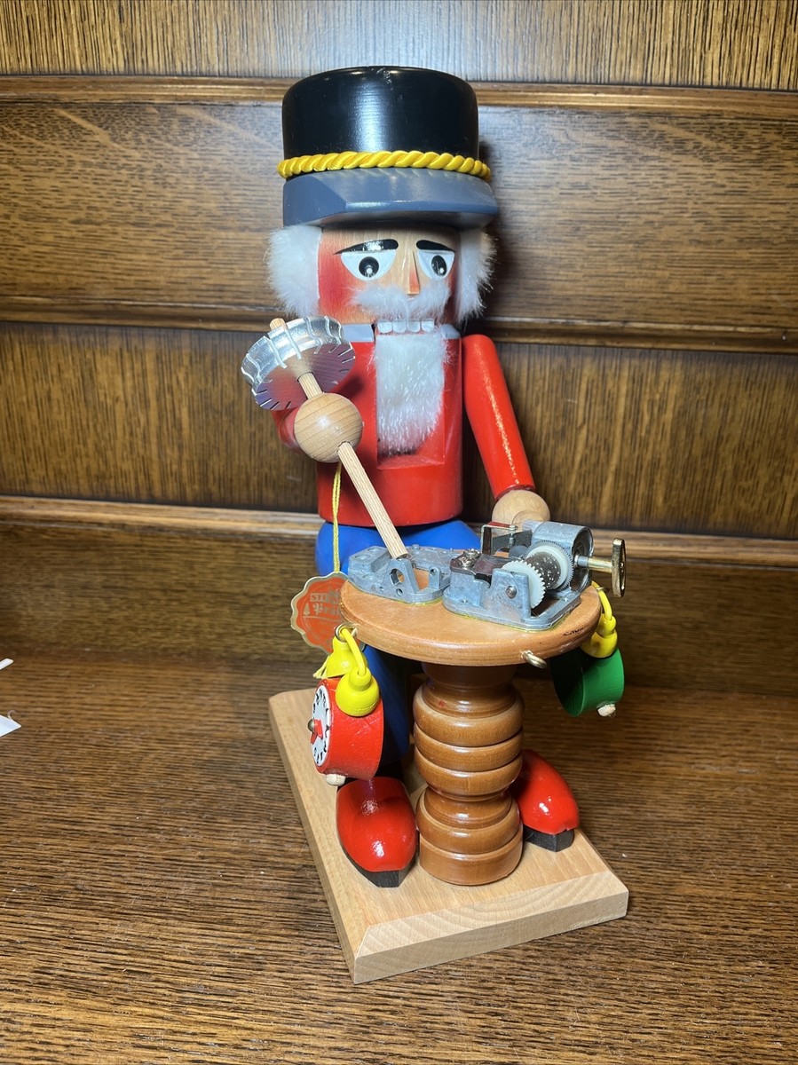 STEINBACH Wooden Nutcracker w/ Music Box Clock Maker Germany