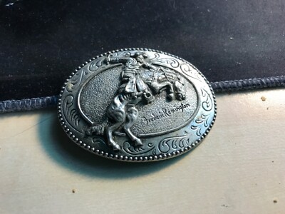  US Belt Buckle, Frederic Remington, The Bronco Buster