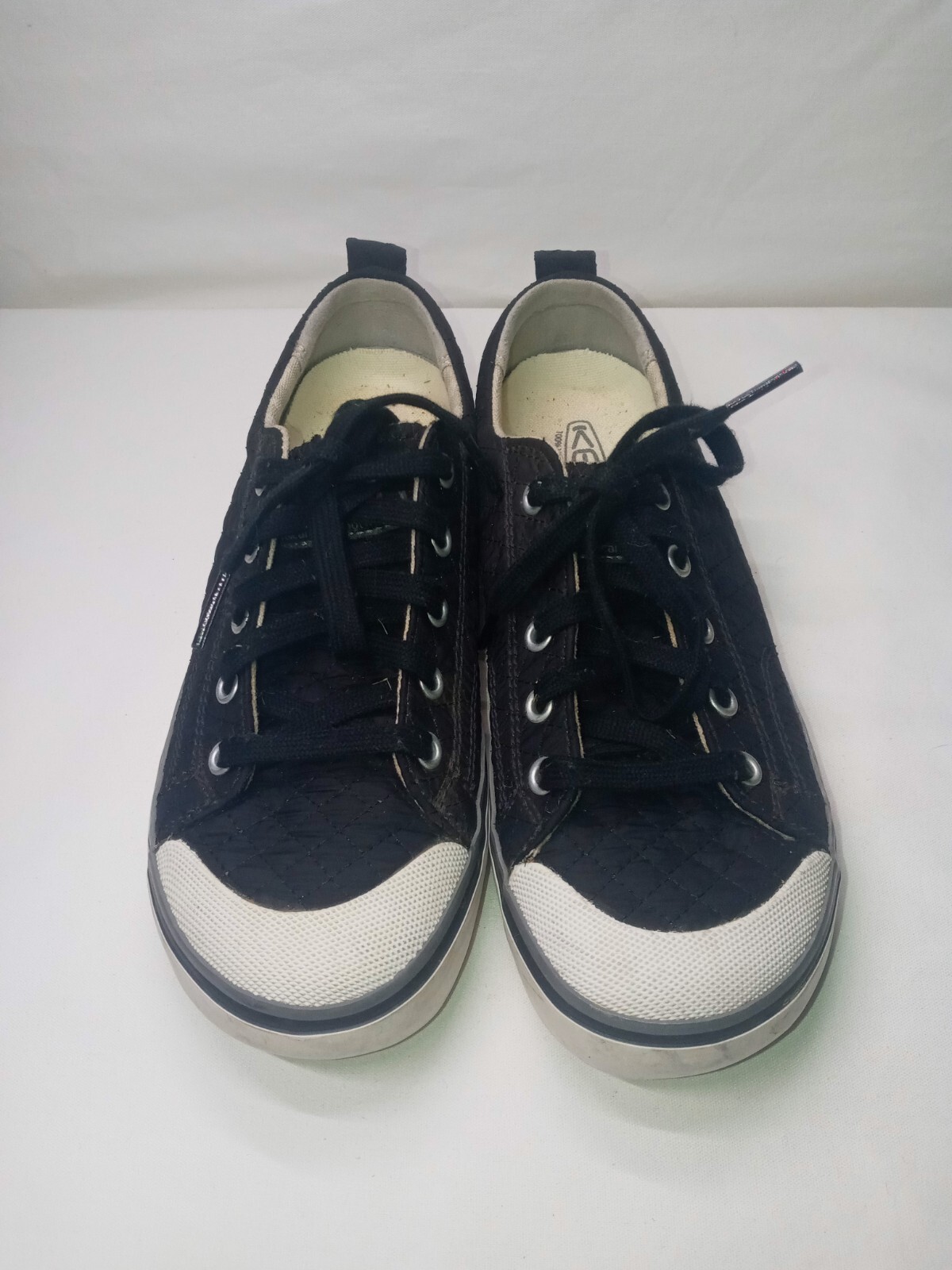 Keen Shoes Donna 6 Elsa Low Top Nero Bianco Trapuntato Sneaker Skater 1019566