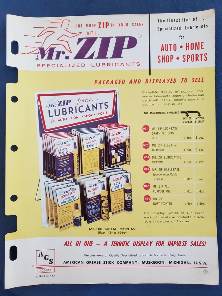 AGS Products Catalog Sheets 1963-1966 - American Grease Stick Company F |  eBay