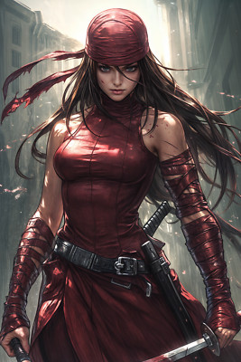 ELEKTRA Fine Art Print 13x19 Limited Edition 1 of 30 sexy Marvel Daredevil