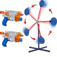 20-Foam-Dart Shooting Game Set - Dual Toy Guns with Moving Target, Ages 7-12