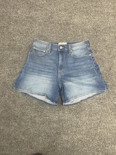 Abercrombie  Fitch Curve Love Dad Shorts High Rise Denim Size 28/6 Blue