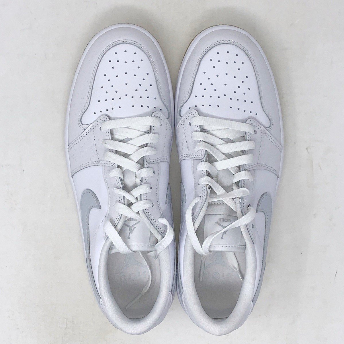 Air Jordan 1 Low Gum Platinum White Golf Shoes, Size 15 BNIB