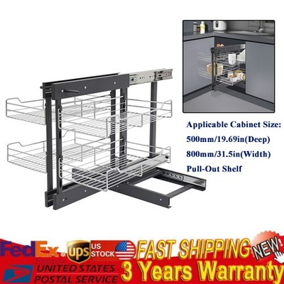 Pull-out Cupboard Organizer Pantry Shelves Kitchen Storage Shelf Holding Rack