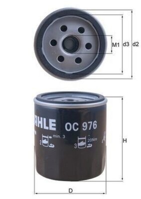 MAHLE Ölfilter Für PEUGEOT CITROEN RENAULT FIAT DS SUZUKI TOYOTA OPEL II 110950